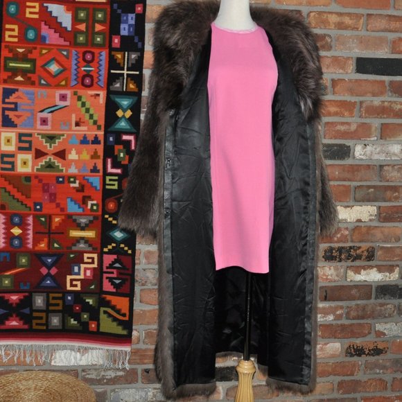 Full Length Raccoon Fur Coat Winter Jacket M 10 - Picture 8 of 9